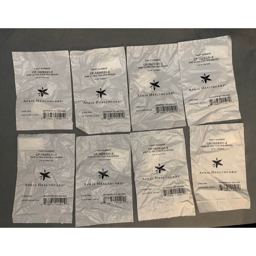Apria Healthcare CF-1029331-2 DISP ULTRA FINE M/Q-Series lot of‎ 8